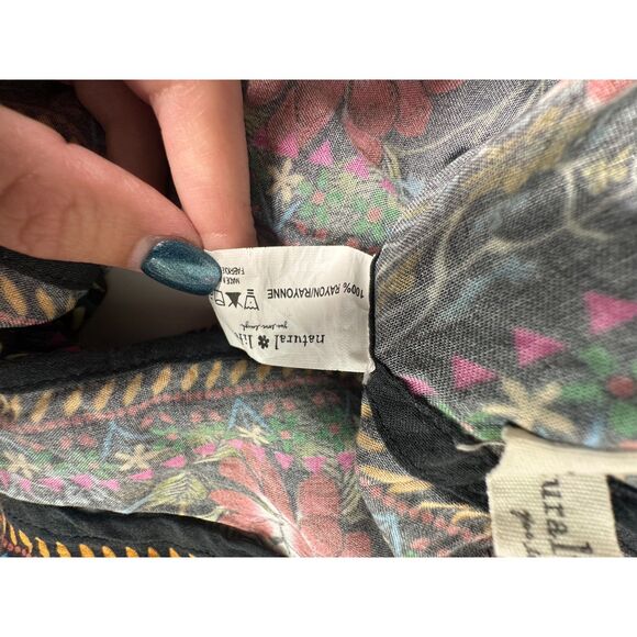 Natural Life Floral Bandana Scarf Style Halter Blouse Size Medium - Picture 6 of 8